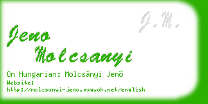jeno molcsanyi business card