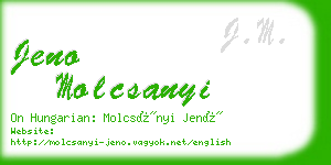 jeno molcsanyi business card